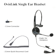OvisLink Dual Ear headset with 2.5mm quick disconnect cord